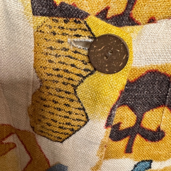 Chico's Multicolor Abstract 100% Linen Jacket Size 3 XL/16 - Picture 8 of 9